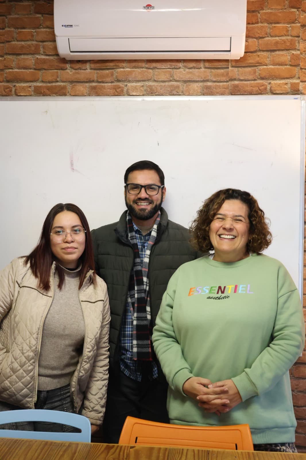 Equipo corporativo en clase de inglés Choice